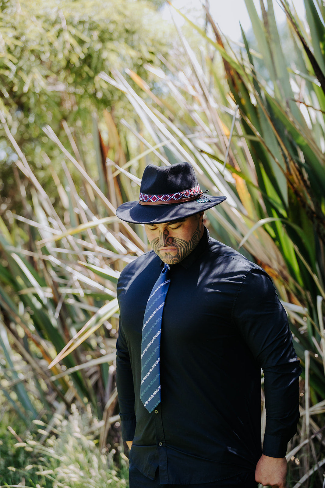 Navy Kowhaiwhai Necktie