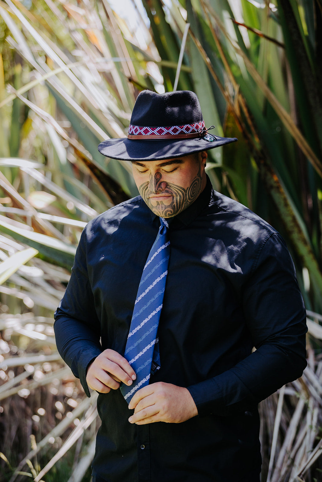 Navy Kowhaiwhai Necktie