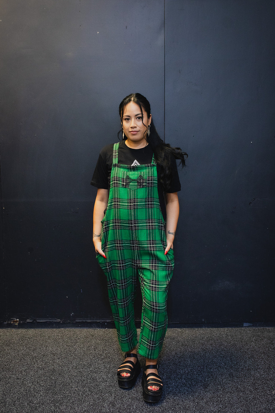 Tartan Overalls - Emerald