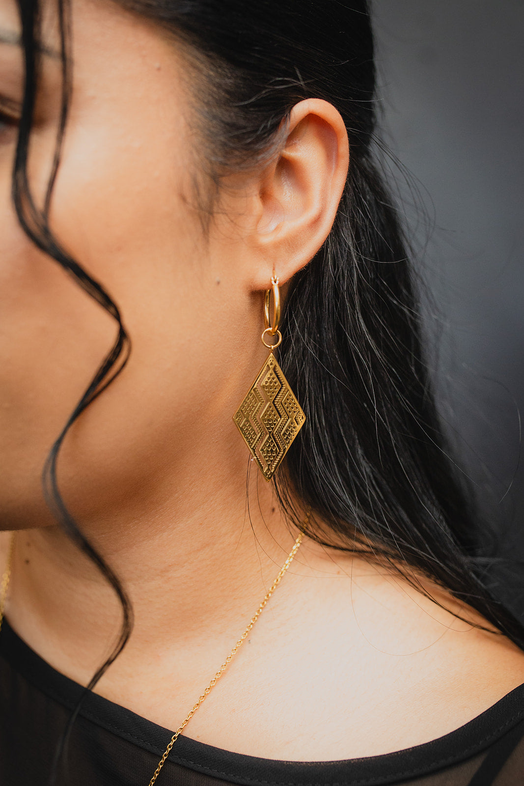 18ct Gold Plated Taimana Earring and Pendant Set