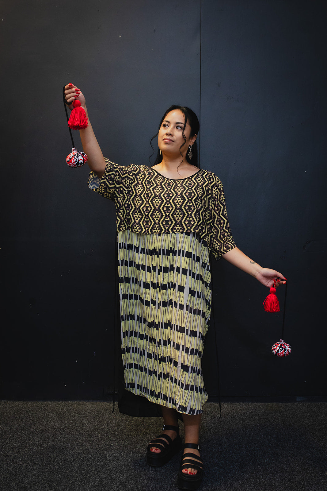 Kōwhai Aonui Bodice Piupiu Dress