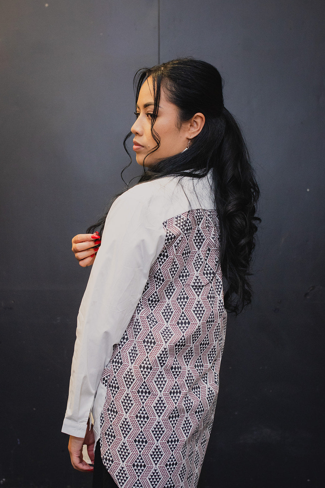 Waharua Kōpito Cotton Button Shirt - White