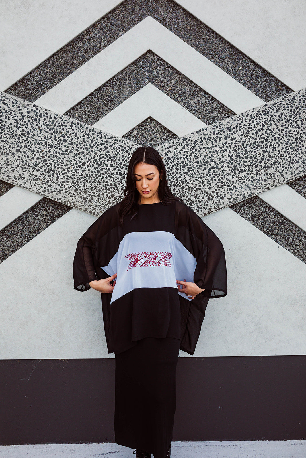 Taniko Hou Slide Top - Black/White/Black