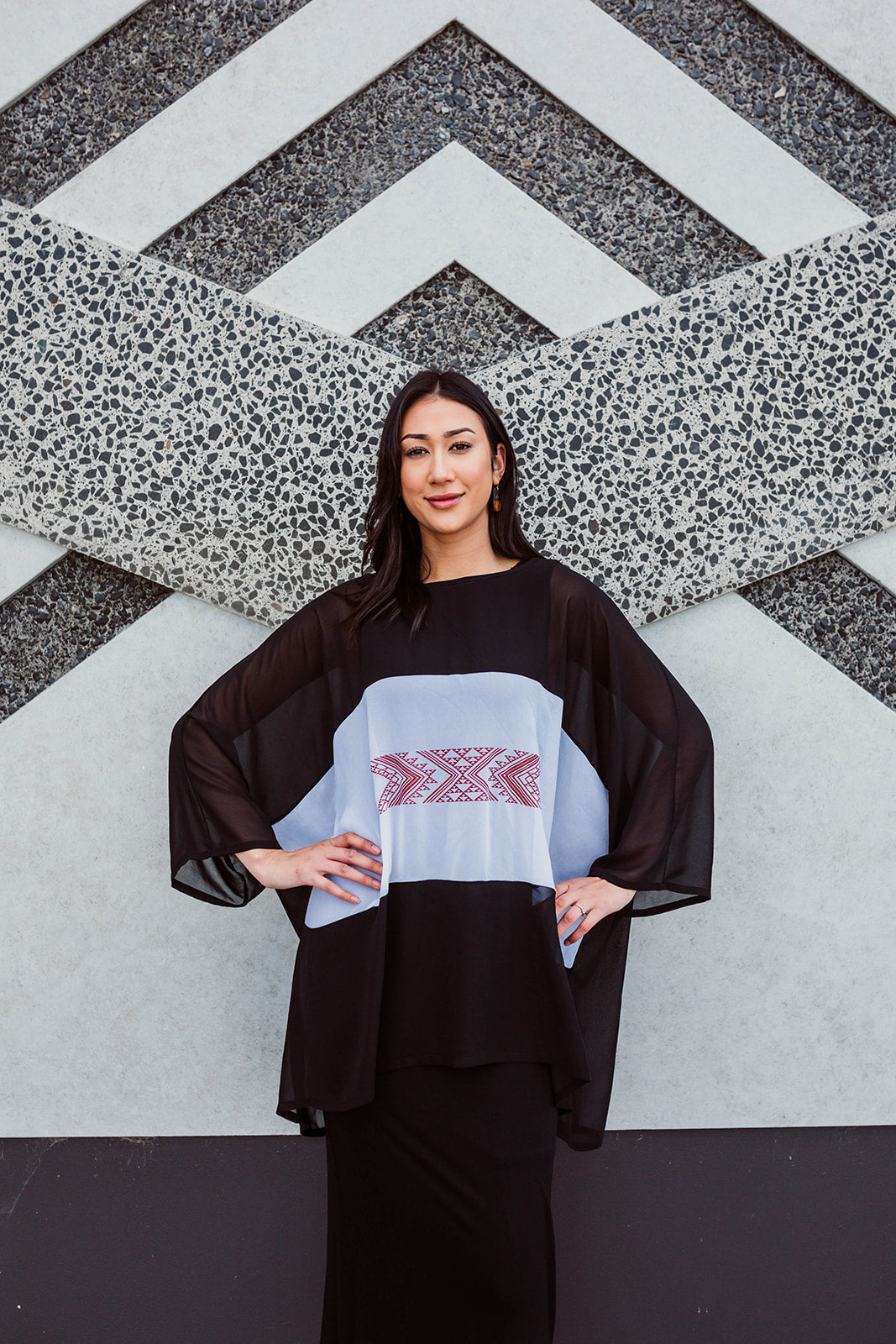 Taniko Hou Slide Top - Black/White/Black