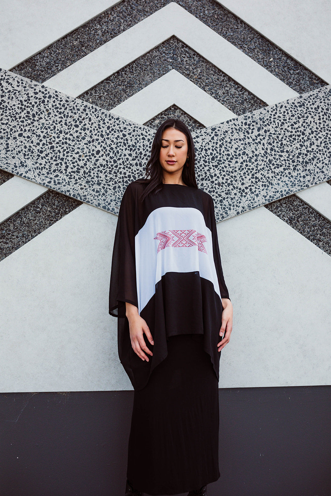 Taniko Hou Slide Top - Black/White/Black