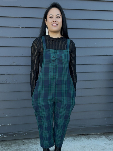 Tartan Overalls - Green & Blue