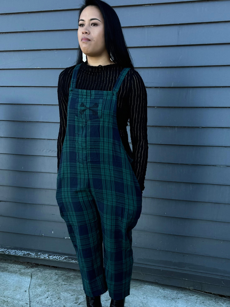 Tartan Overalls - Green & Blue