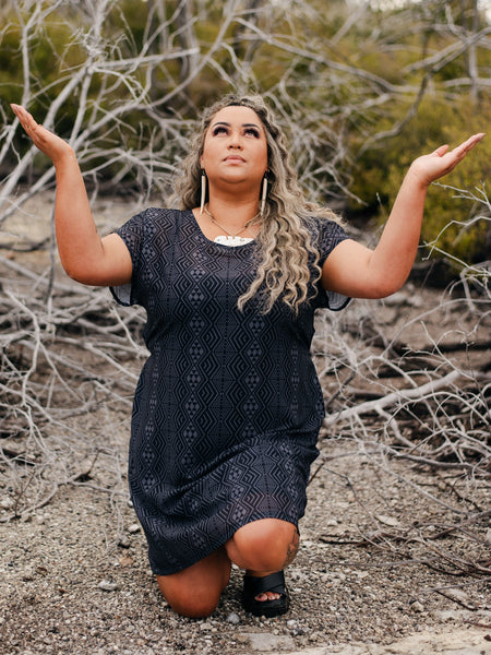 Pre Order Patere Chiffon Dress - Dark Grey