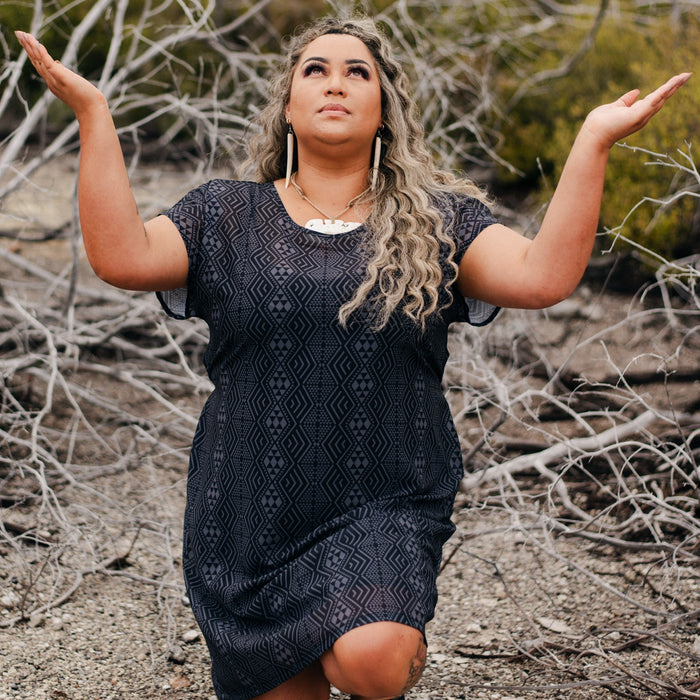 Pre Order Patere Chiffon Dress - Dark Grey