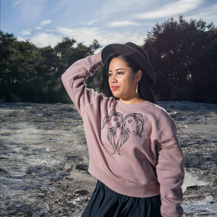 Arihia Print Crew - Hazy Pink