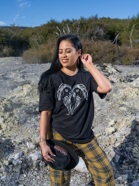 Arihia Print Tee - Black
