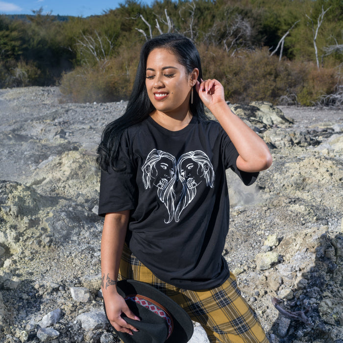 Arihia Print Tee - Black