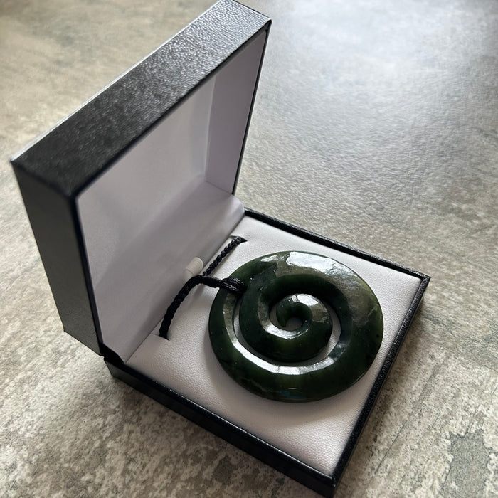 Greenstone Closed Koru Pendant