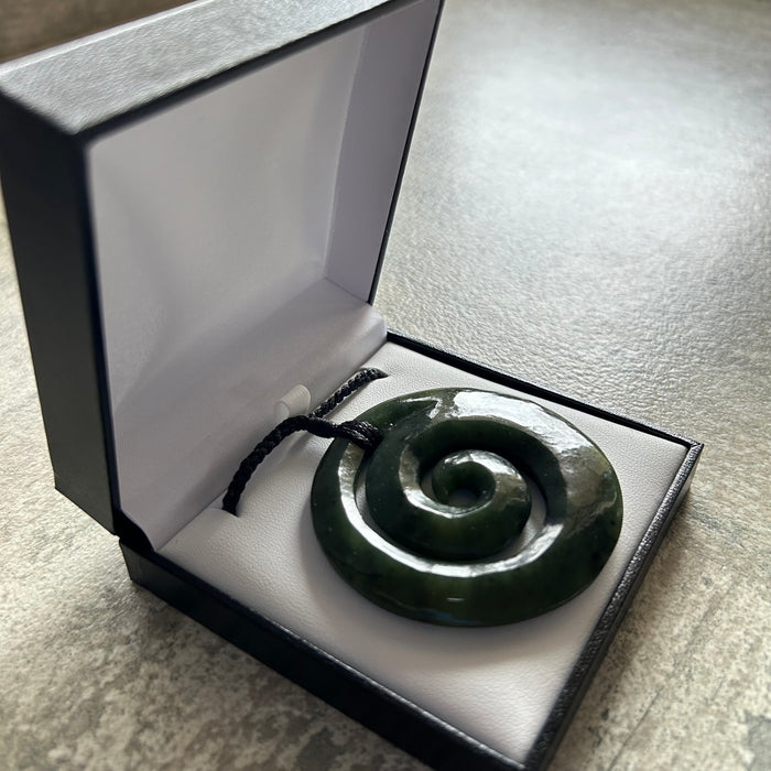 Greenstone Closed Koru Pendant