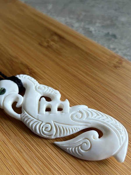 Bone Manaia Hook Pendant