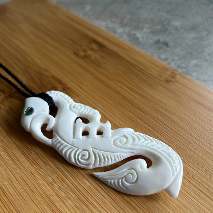 Bone Manaia Hook Pendant