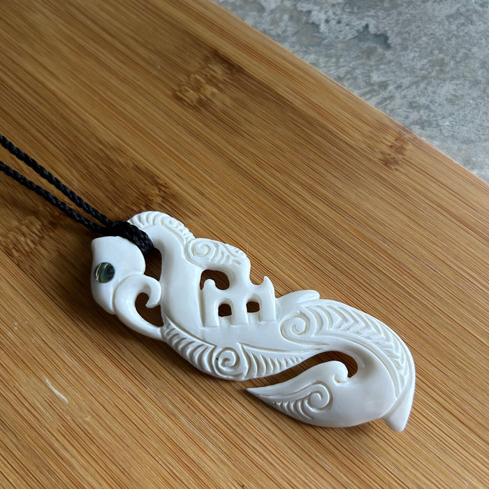 Bone Manaia Hook Pendant