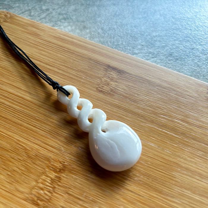 Bone Triple Twist Pendant