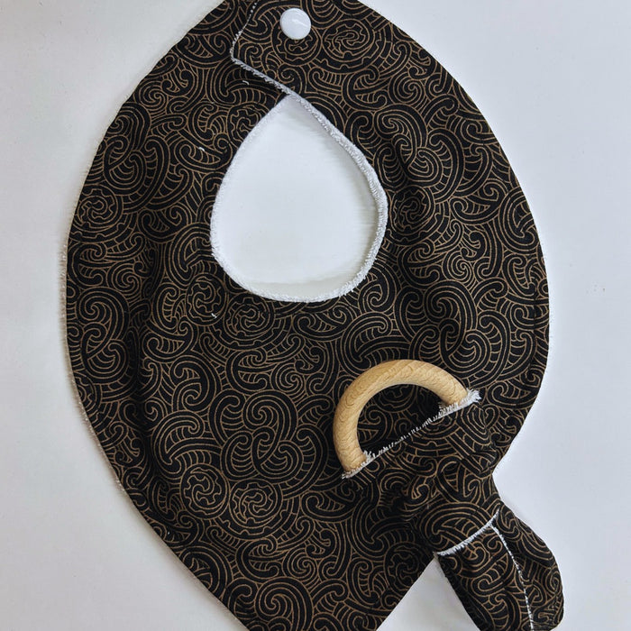 Bib & Teether Set - Brown