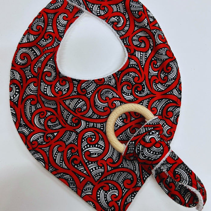 Bib & Teether Set - Red