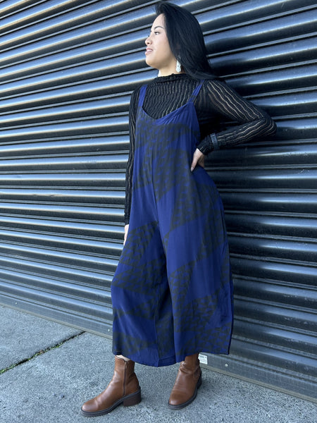 Niho Taniwha Jumpsuit - Navy