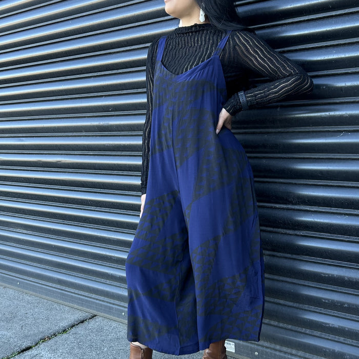 Niho Taniwha Jumpsuit - Navy