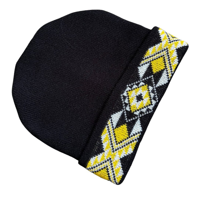 Beanie With Yellow Taniko