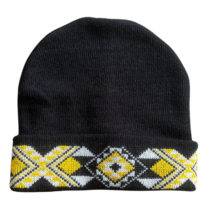 Beanie With Yellow Taniko