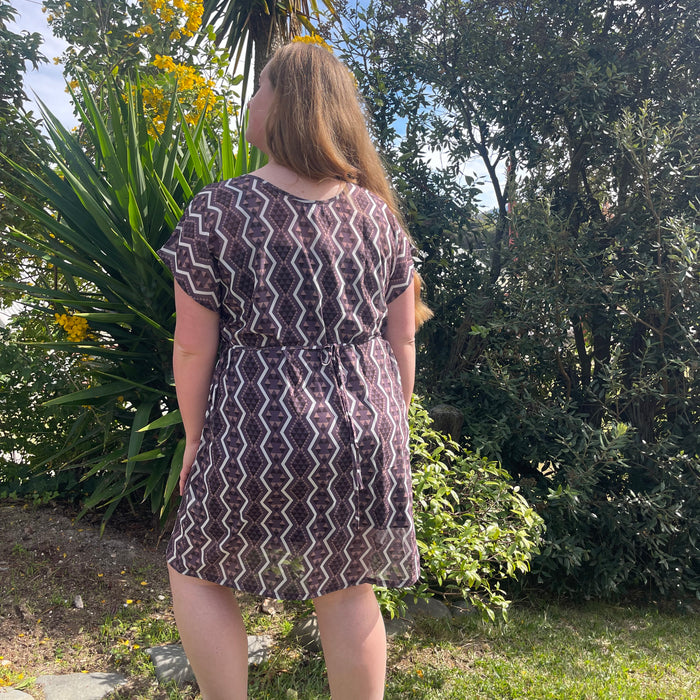 Aronui Tie Dress - Blush