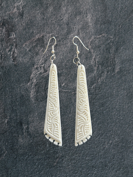 Bone Drop Earring with detail