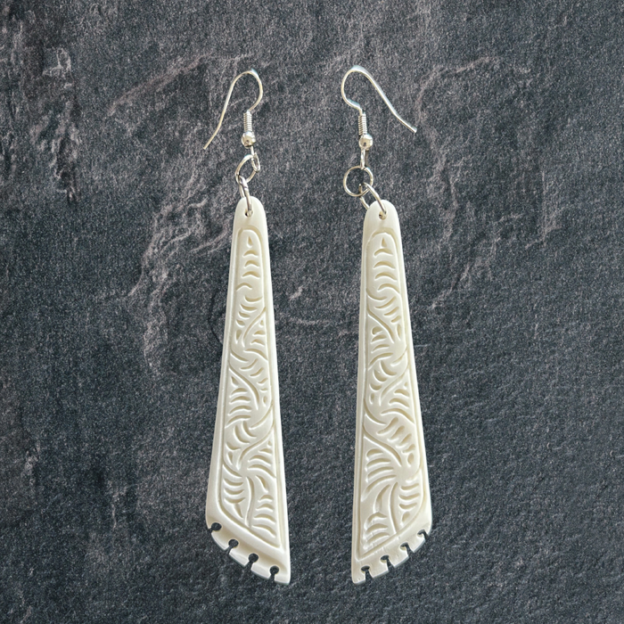 Bone Drop Earring with detail
