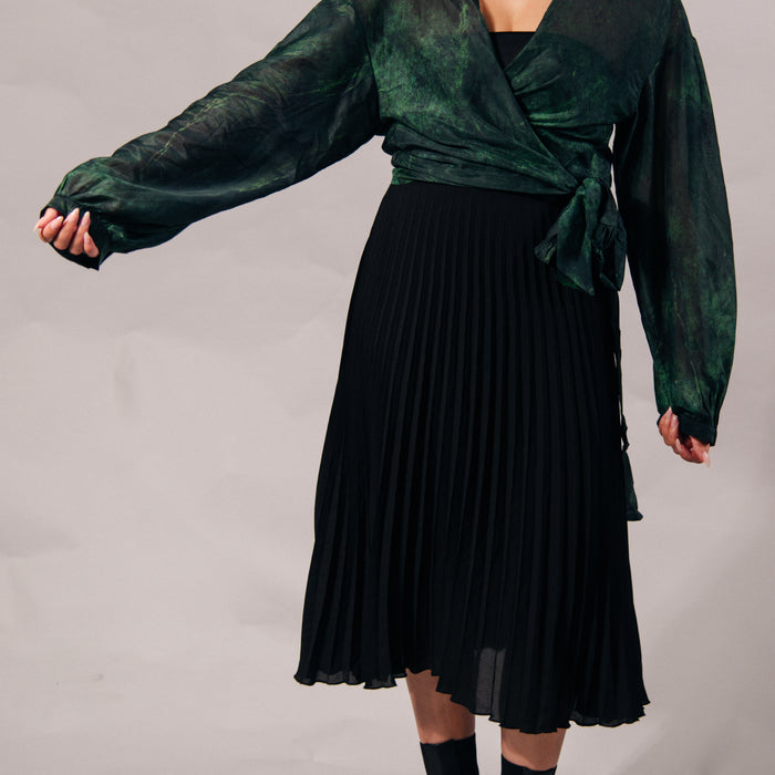Pounamu Silk Wrap Top