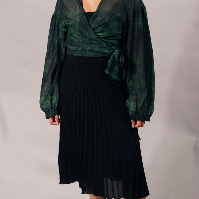 Pounamu Silk Wrap Top