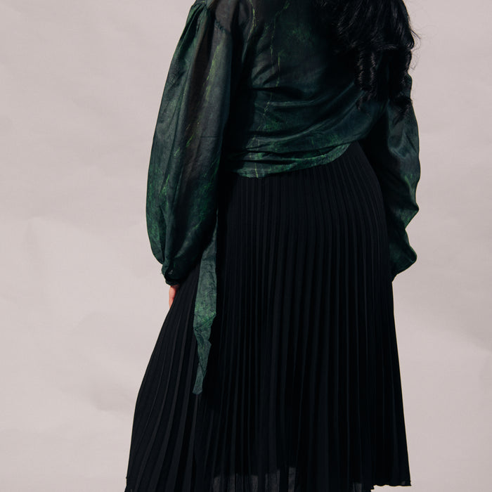 Pounamu Silk Wrap Top