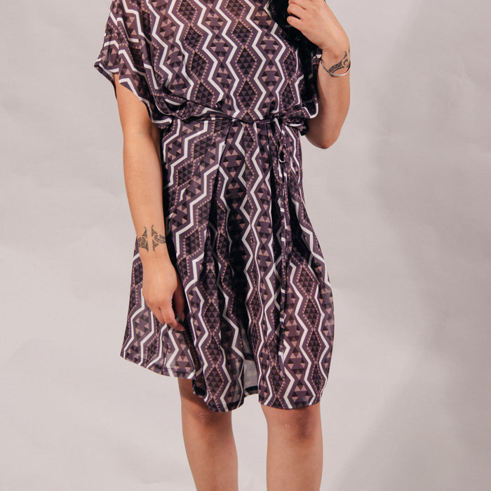 Aronui Tie Dress - Blush