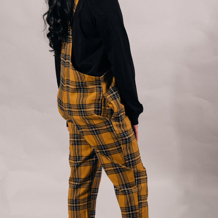 Tartan Overalls - Mustard