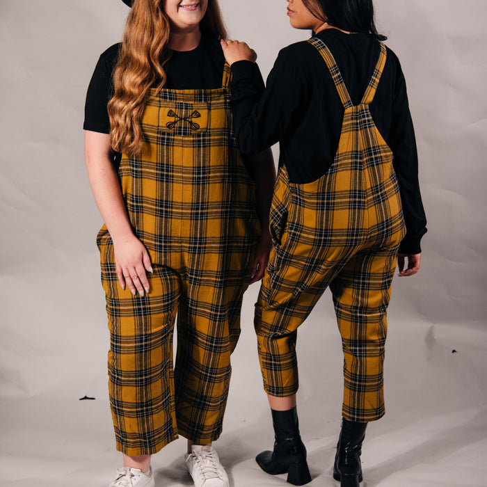 Tartan Overalls - Mustard