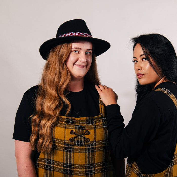 Tartan Overalls - Mustard