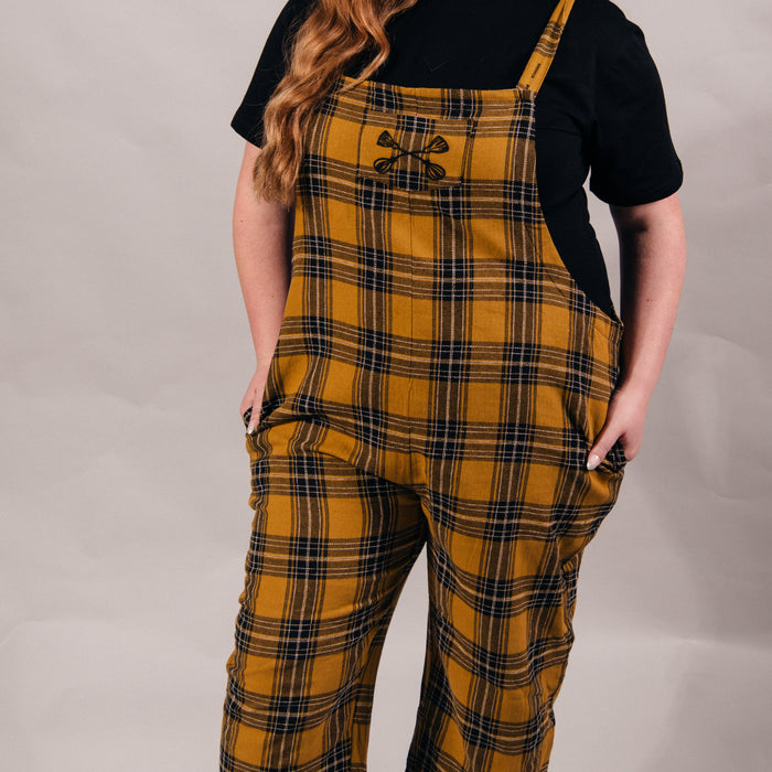 Tartan Overalls - Mustard