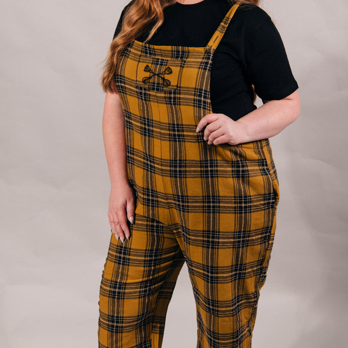Tartan Overalls - Mustard