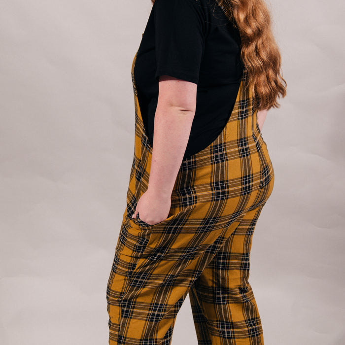 Tartan Overalls - Mustard