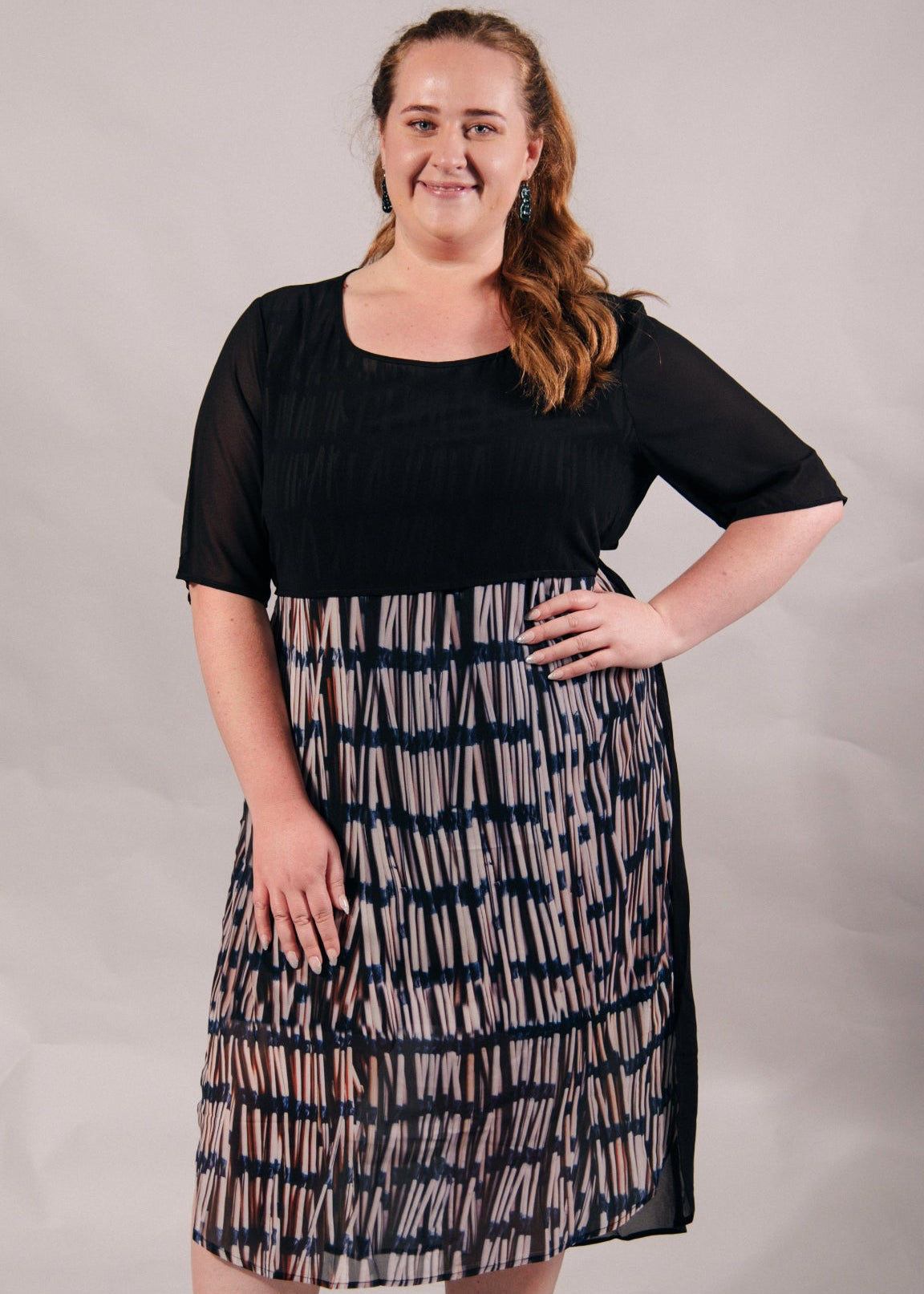 Pre Order Piupiu Print Dress With Splits And Ties