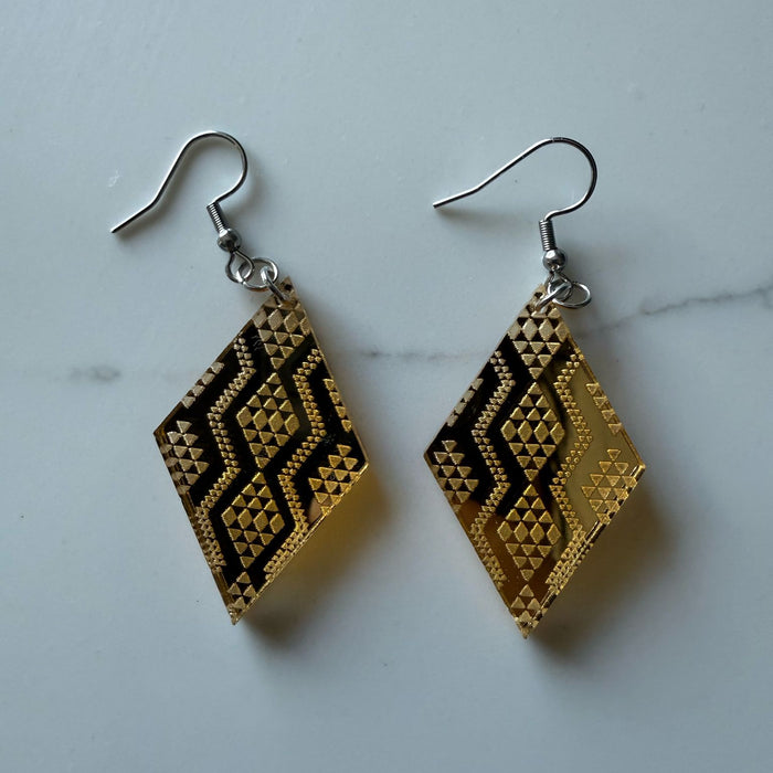 Gold Resin Taimana Earrings