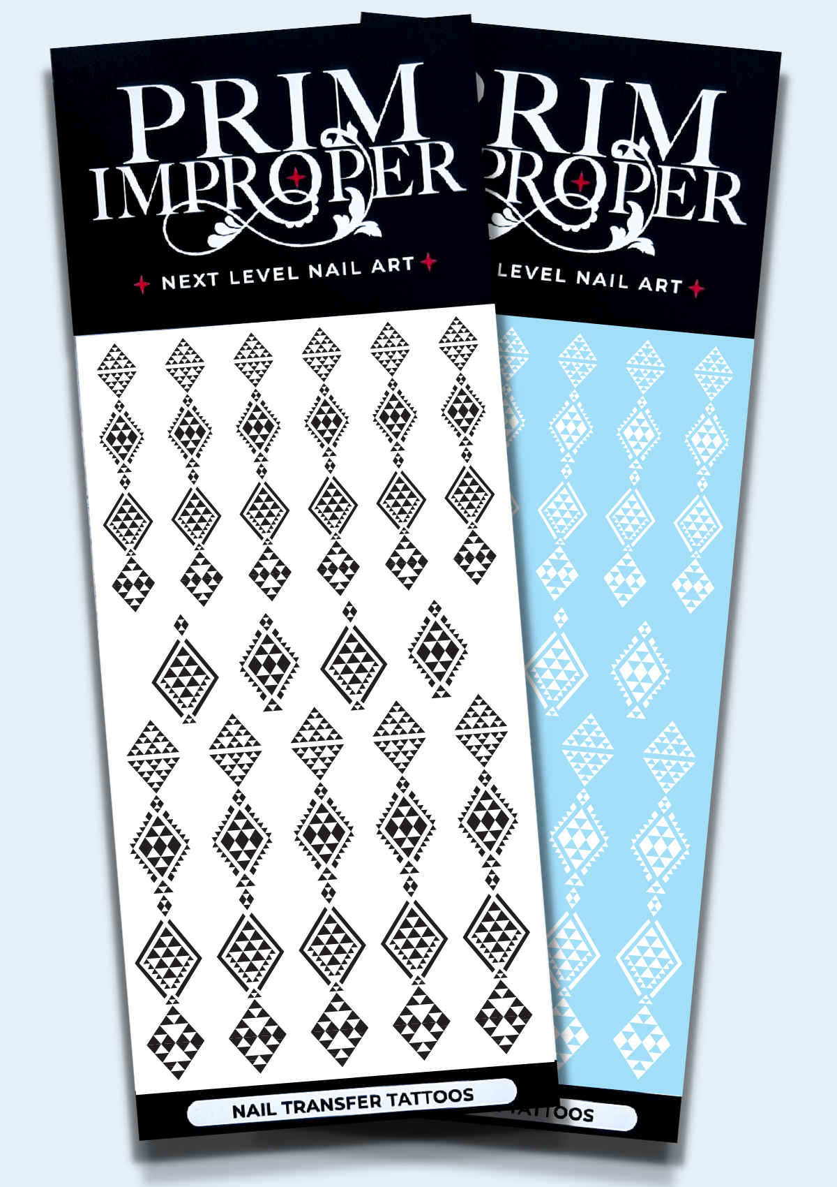 Black &amp; White Nail Transfer Tattoos - Taniko Waru