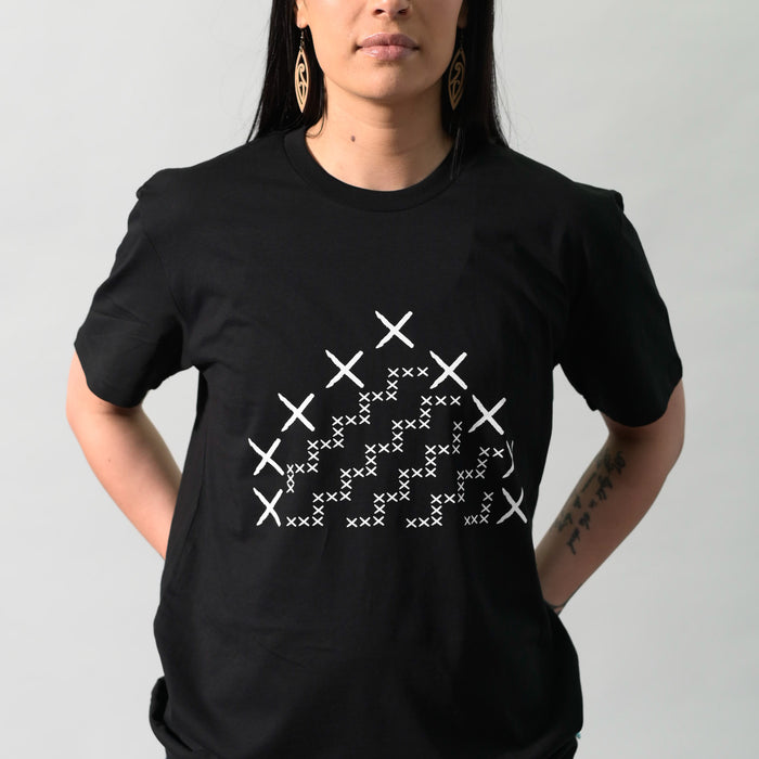 Kāinga Print Tee - Black