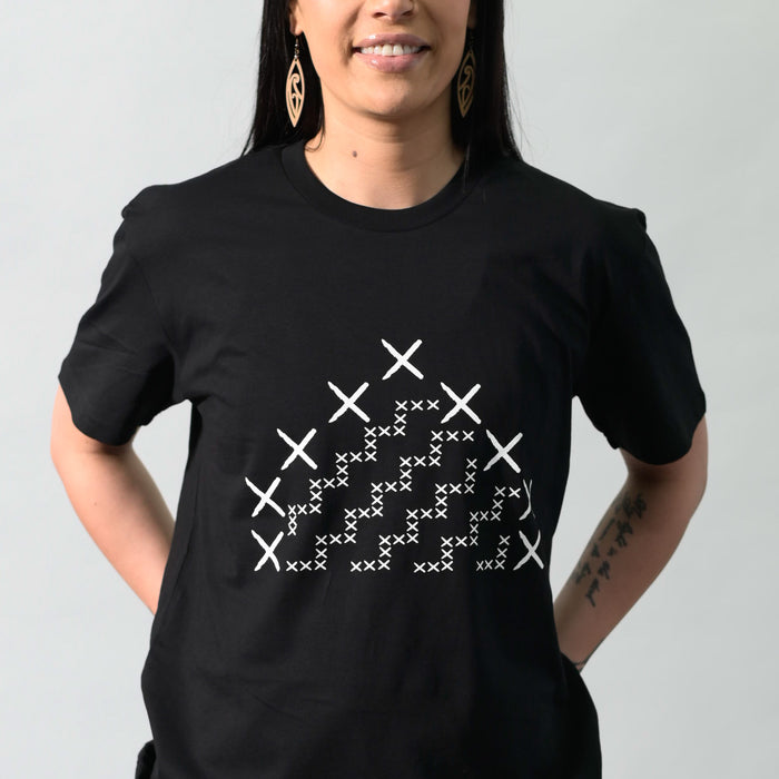 Kāinga Print Tee - Black
