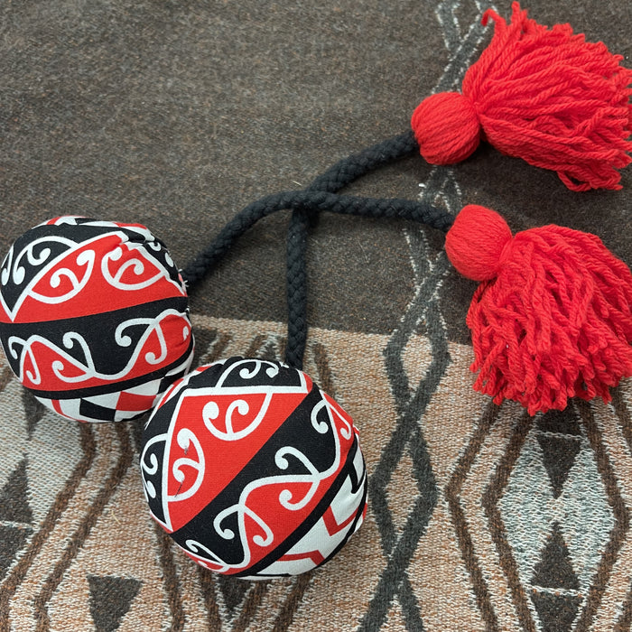 Poi Short - Red, Black & White