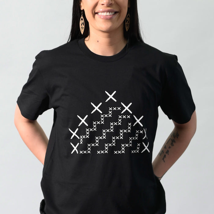 Kāinga Print Tee - Black